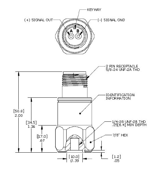 Piezoelectric accelerometer voltage type IEPE-2105A